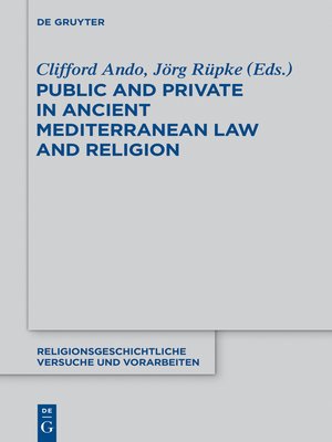 cover image of Public and Private in Ancient Mediterranean Law and Religion